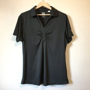 Black Sun Protection Ruched Sports Tee
